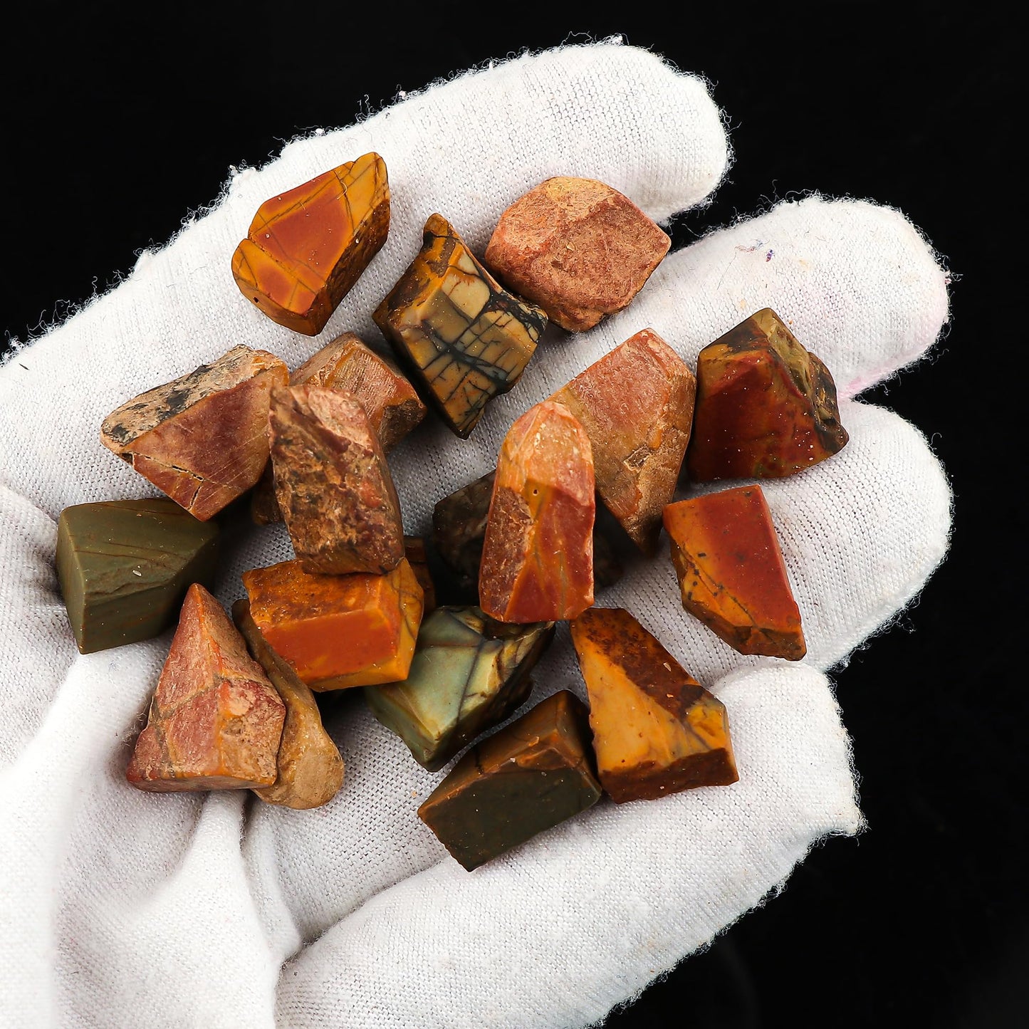 ColouredRocks Cherry Creek Jasper (250cts) (28-30pcs) (10-20mm) Natural Raw Crystals, Loose Gemstone, Wholesale Rough, Jewelry Making Supply, Chakra Healing Stones, DIY Craft, Gem Collection
