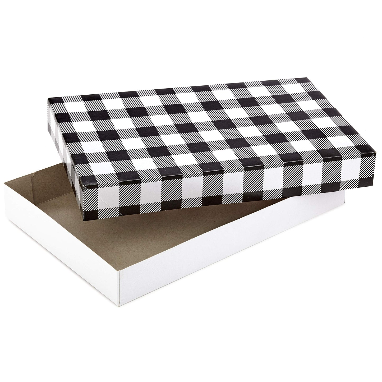 Hallmark Medium Gift Boxes with Lids (12 Shirt Boxes, 3 Designs: Buffalo Check, Red Plaid, Green Tartan) for Christmas, Holiday Parties, Hostess Gifts, Father's Day