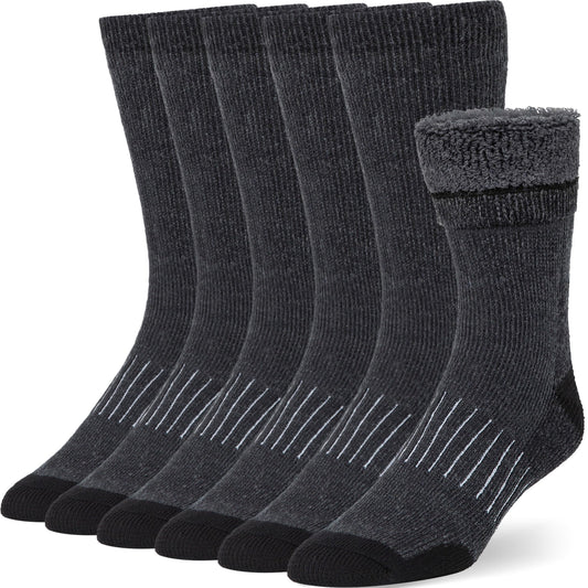 Buttons & Pleats Wool Socks for Men & Women Winter Warm Cozy Thermal Merino Boot Hiking Sock ML