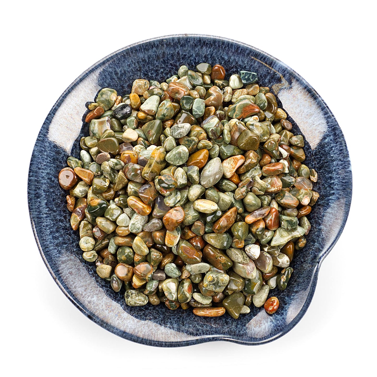 Cherry Tree Collection 1/2 Pound Polished Tumbled Gemstone Chips, Pebbles, Crystal Chips Bulk for Jewelry Making, Healing, Plants, Succulents, Aquariums, Decoration, Chakra (Rhyolite)