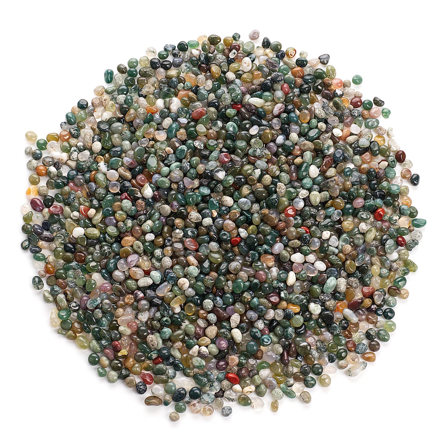 Cherry Tree Collection 1/2 Pound Polished Tumbled Gemstone Chips, Pebbles, Crystal Chips Bulk for Jewelry Making, Healing, Plants, Succulents, Aquariums, Decoration, Chakra (Fancy Jasper)
