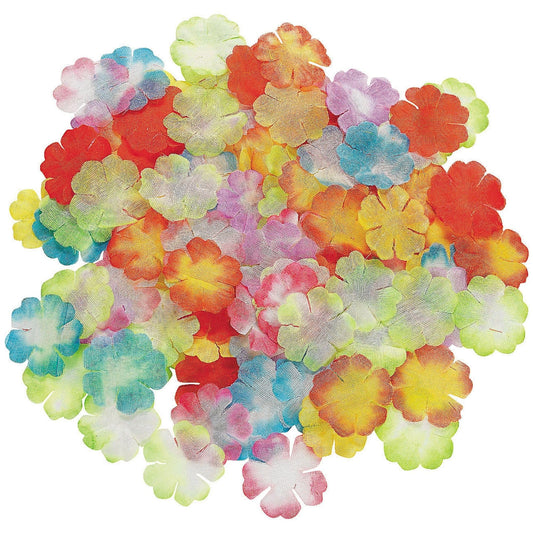Fun Express Tropical Flower Petals 1000 Pieces - Hibiscus Flowers Artificial Rose for Hawaiian Party Decorations | Luau Party Supplies & Beach Theme Decor | Vase Fillers for Summer Celebrations
