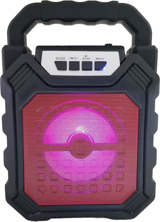 RJ MP3 FM Radio TF/USB Player Bluetooth Portable speaker Rechargeable-Red