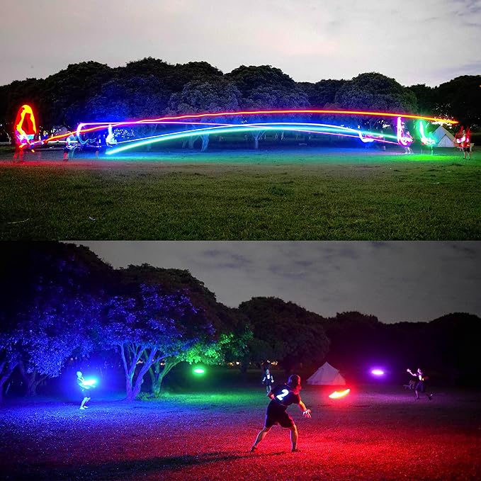 TOSY Bundle of 2 - Flying Disc 36 LEDs - Blue + Red