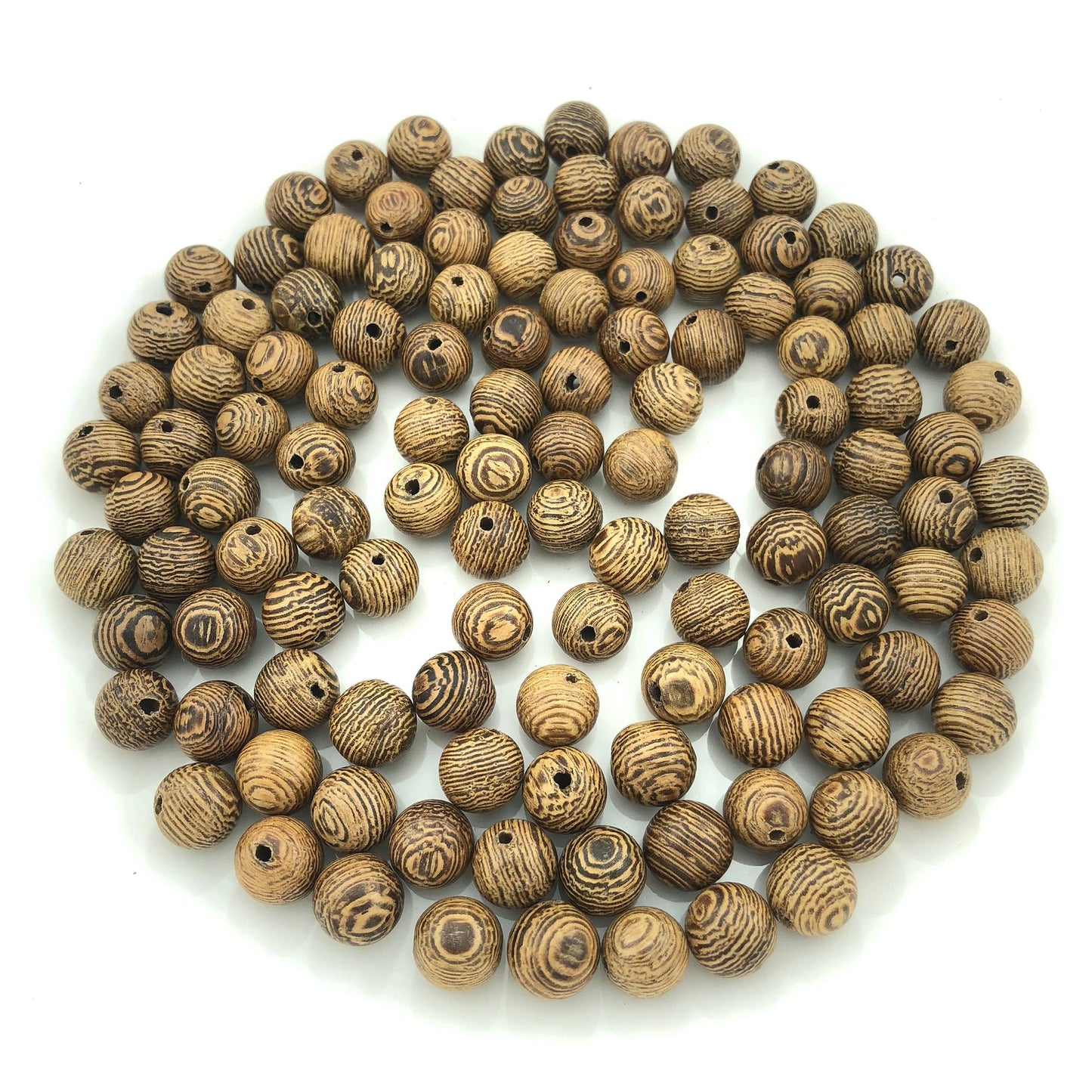 CarpenterC 500pcs 8mm Gorgeous Natural Round Polished Rosewood Loose Beads for Jewelry Making DIY Handmade Crafts