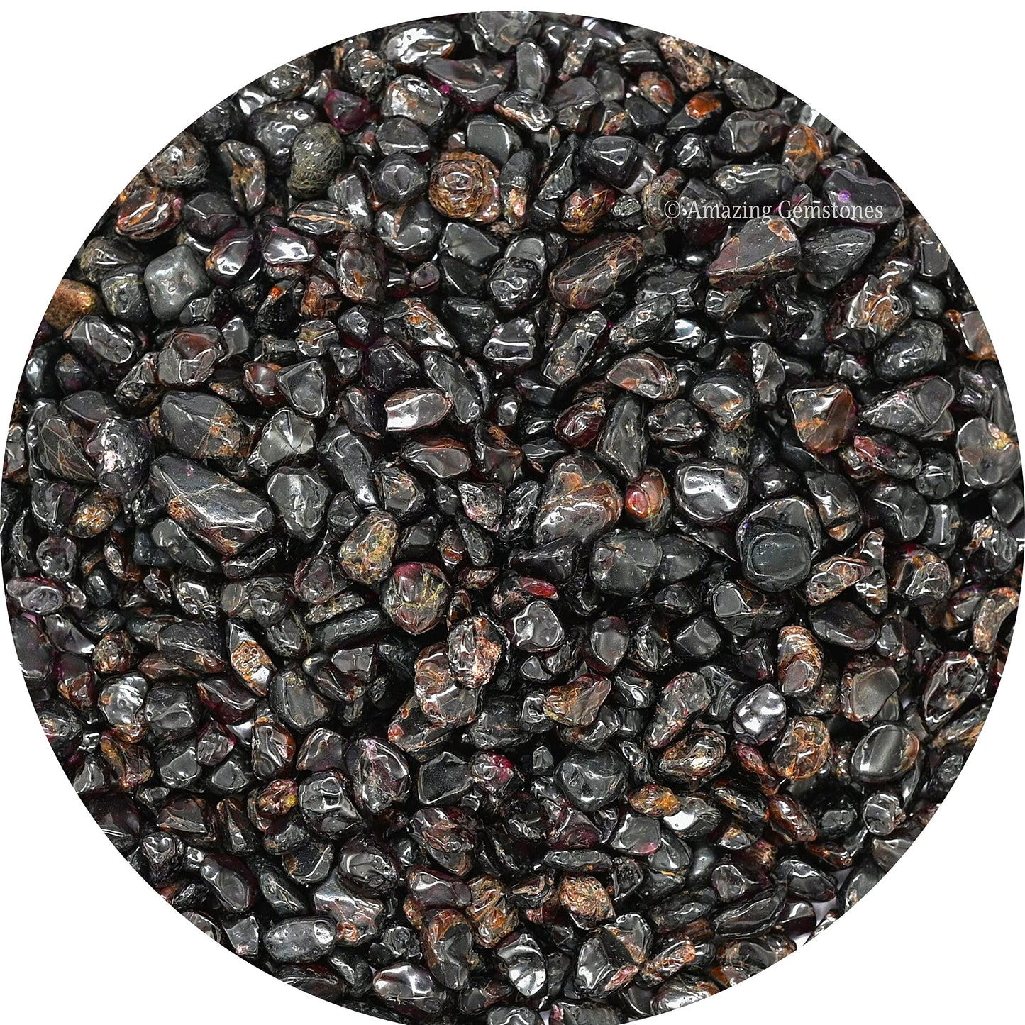 Amazing Gemstone Garnet Crystal Chips Aquarium Gravel Rocks - 1000+ Carat Garnet Chips Bulk Fish Tank Gravel, Small Tumbled Stone Chips and Tiny Crystals for Decoration (Natural AAA Grade Gemstones)