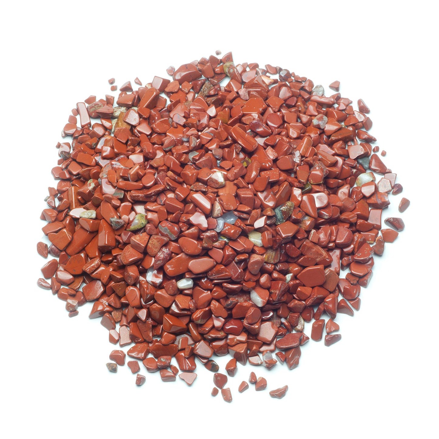 Cherry Tree Collection 1/2 Pound Polished Tumbled Gemstone Chips, Pebbles, Crystal Chips Bulk for Jewelry Making, Healing, Plants, Succulents, Aquariums, Decoration, Chakra (Red Jasper)