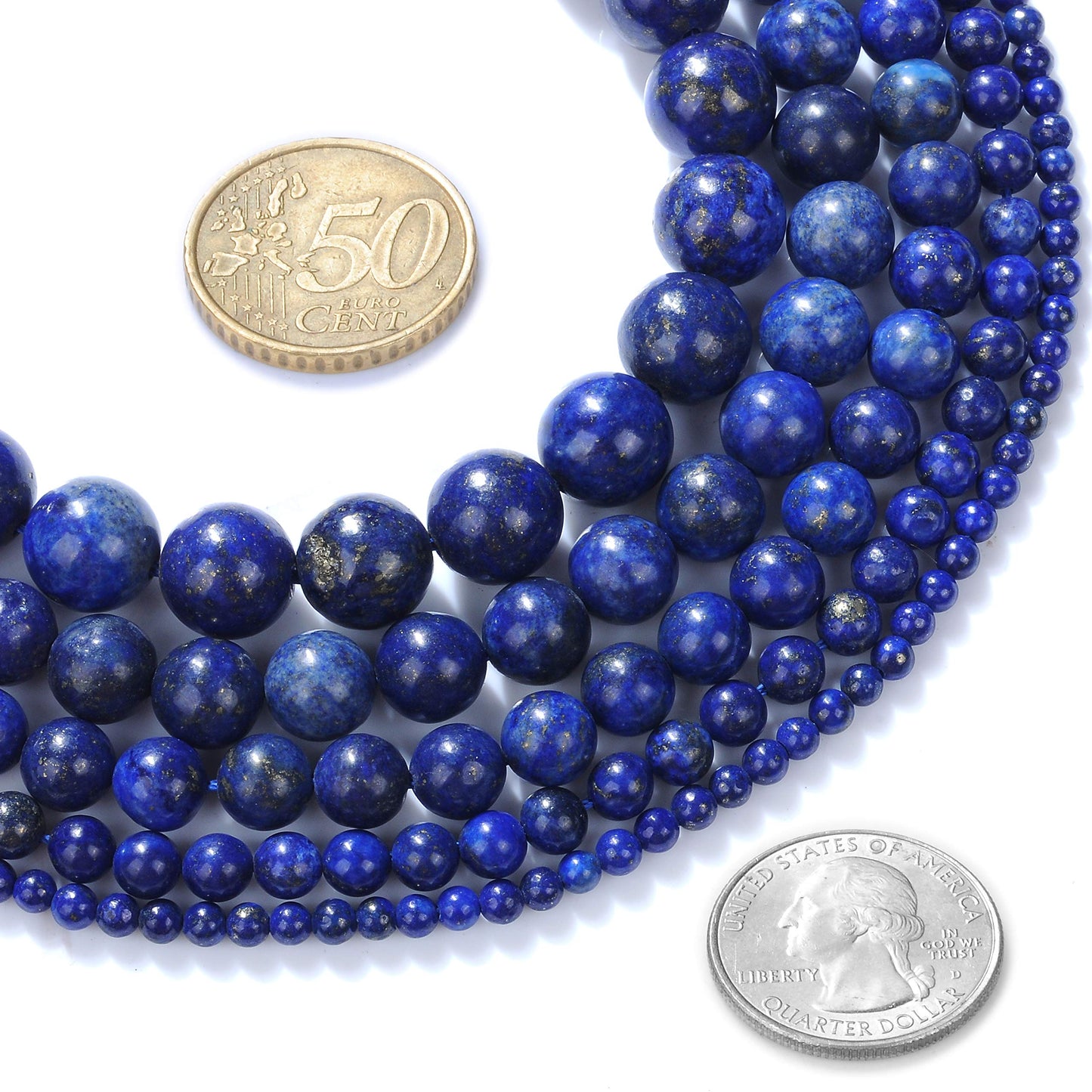 Natural Stone Beads 16mm Lapis Lazuli Gemstone Round Loose Beads Crystal Energy Stone Healing Power for Jewelry Making DIY,1 Strand 15"