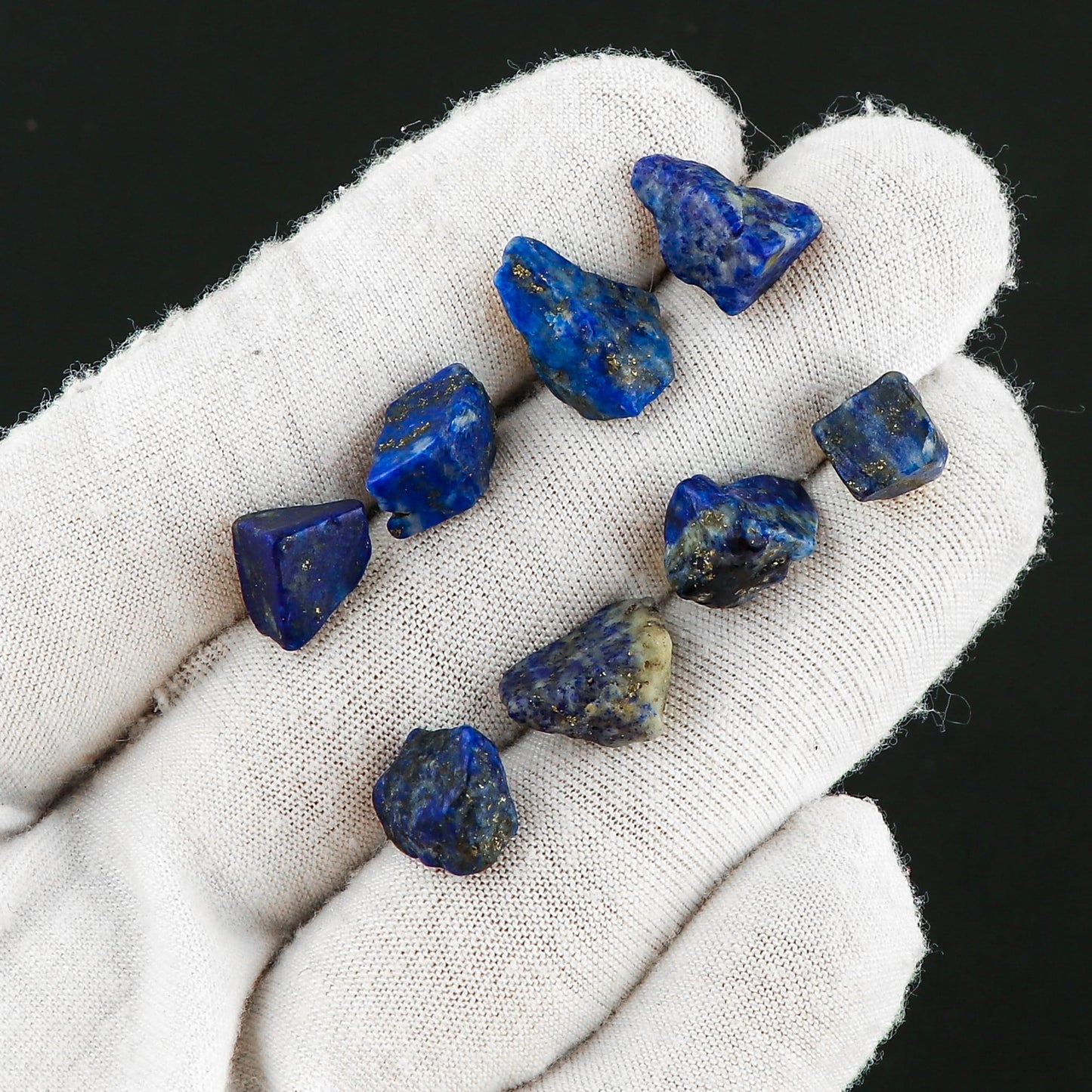 CRYSTALIS 100cts Natural Lapis-Lazuli Polished Raw Crystals, Loose Gemstone Wholesale Bulk Rough Jewelry Making Supply, Chakra And Healing Raw Stones, Wire Wrapping, DIY, Tumbling, Gem Collection