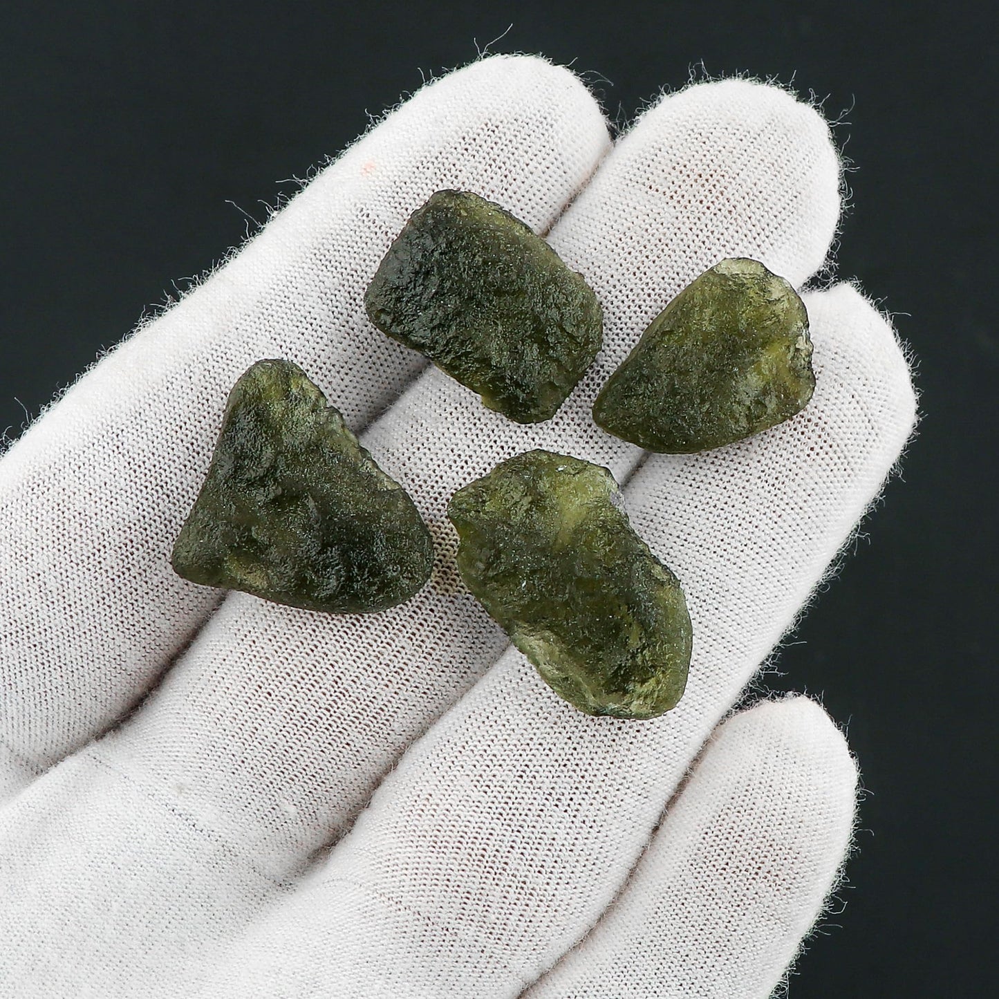 CRYSTALIS (4pcs) (10+gm) Raw Moldavite, High Grade Loose Gemstone Wholesale Bulk Rough Jewelry Making Supply, Chakra Stones, Wire Wrapping, DIY, Gem Collection (15-25mm)