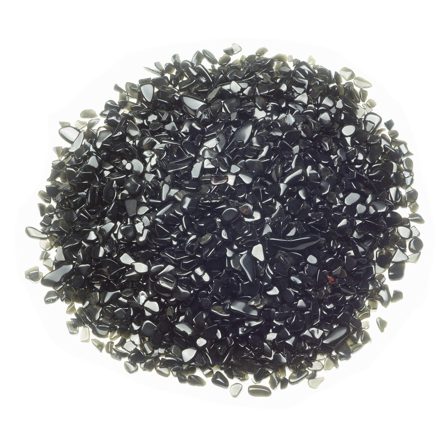 Cherry Tree Collection 1/2 Pound Polished Tumbled Gemstone Chips, Pebbles, Crystal Chips Bulk for Jewelry Making, Healing, Plants, Succulents, Aquariums, Decoration, Chakra (Black Obsidian)