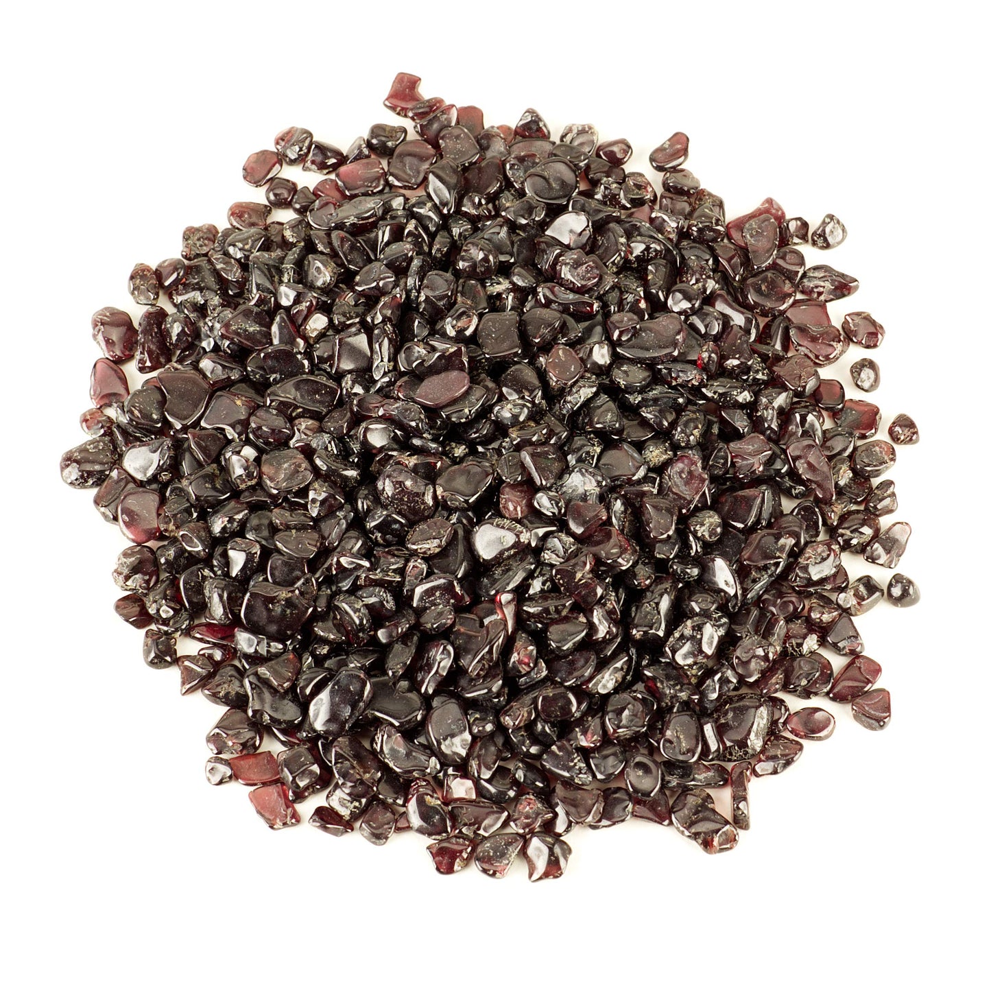 Cherry Tree Collection 1/2 Pound Polished Tumbled Gemstone Chips, Pebbles, Crystal Chips Bulk for Jewelry Making, Healing, Plants, Succulents, Aquariums, Decoration, Chakra (Garnet)