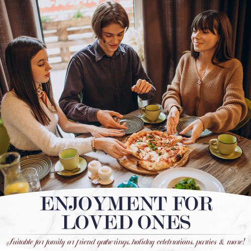 Baker’s Friend Electric Pizza Oven Indoor Countertop, 12 Inch Pizza Maker Machine for Home, Pizza Cooker & Pizza Grill, Premium Glazed Ceramic Stone Pizza Oven, Graphite Gray