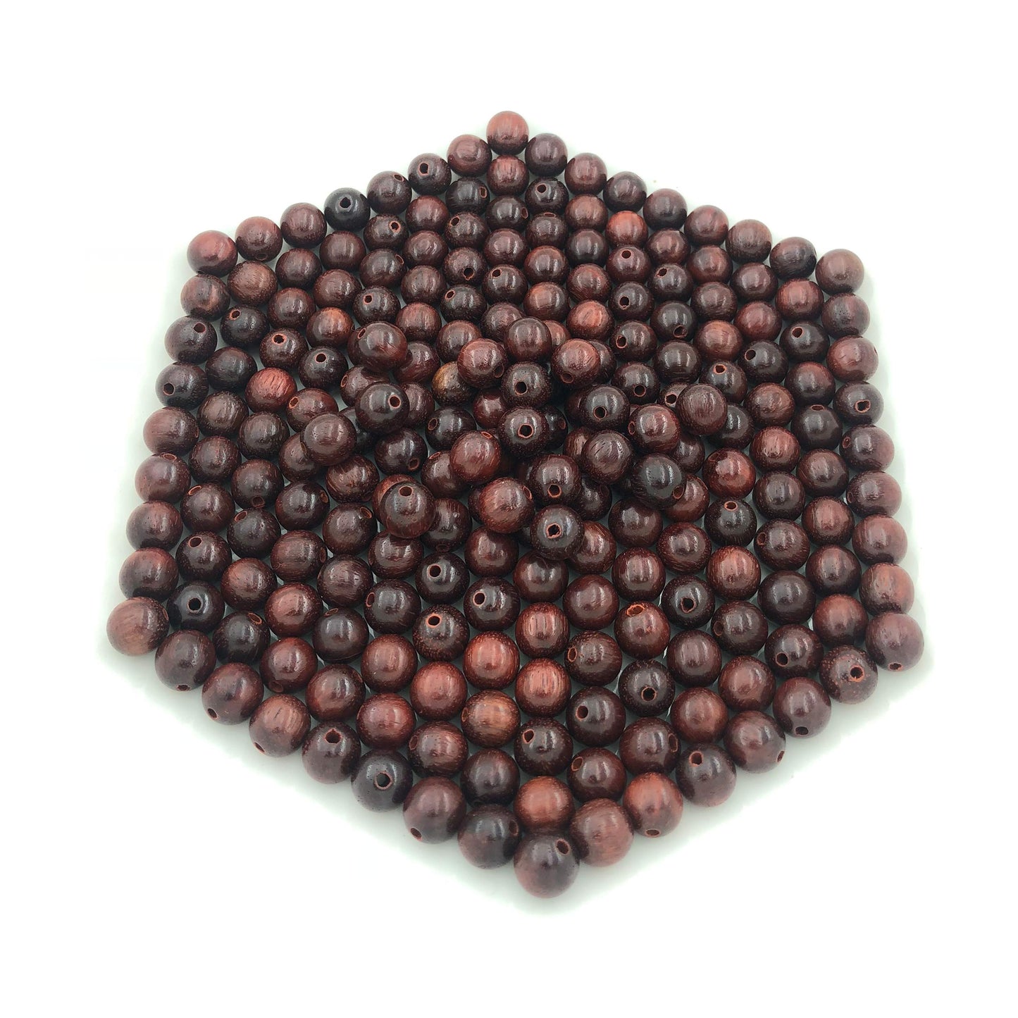CarpenterC 200pcs 6mm Gorgeous Natural Round Polished Rosewood Loose Beads for Jewelry Making DIY Handmade Crafts