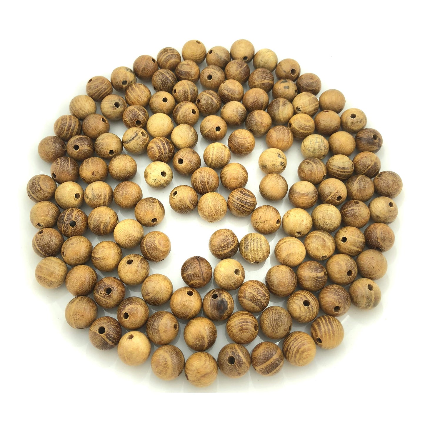 CarpenterC 200pcs 10mm Gorgeous Natural Round Polished Rosewood Loose Beads for Jewelry Making DIY Handmade Crafts