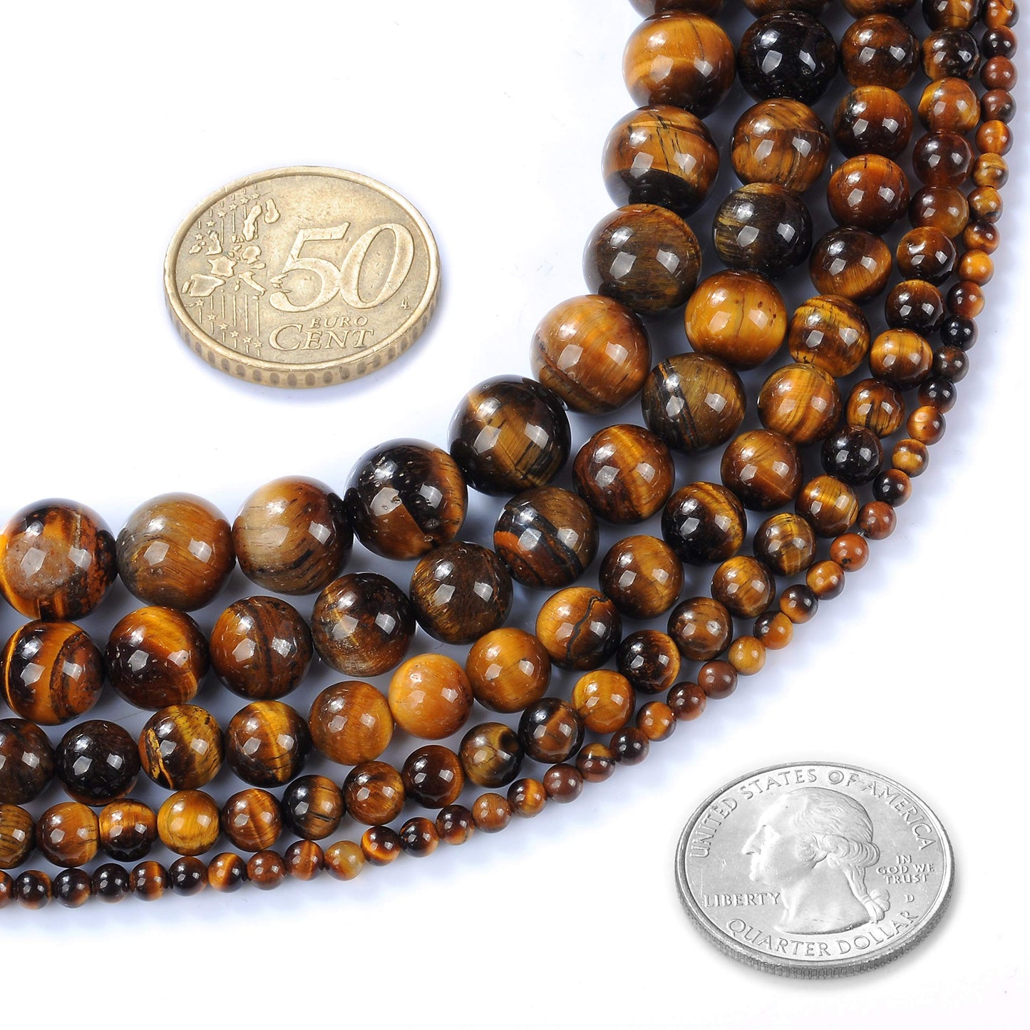 Natural Stone Beads 3mm Yellow Tiger Eye Gemstone Round Loose Beads Crystal Energy Stone Healing Power for Jewelry Making DIY,1 Strand 15"