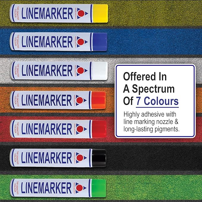 Line Marker, Grass and Road Spray Paint, Athletic Field Striping Paint Spray | Black 26 Fl Oz (Pack of 1)| Perfect for Sports Fields & Pavement