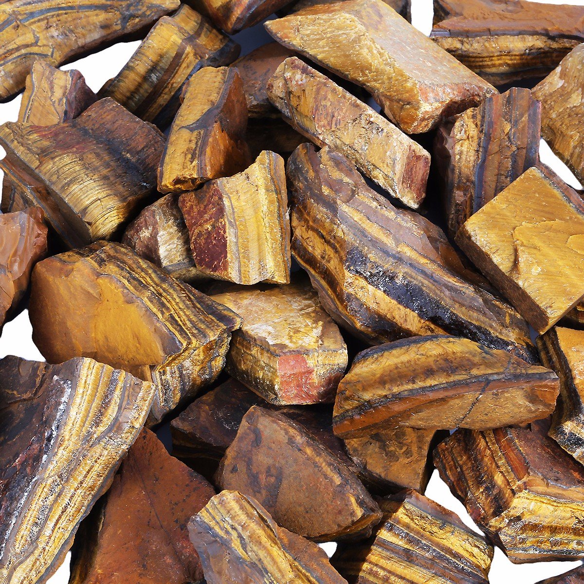 rockcloud 1 lb Natural Crystals Raw Rough Stones for Cabbing,Tumbling,Cutting,Lapidary,Polishing,Reiki Crytsal Healing,Tiger's Eye Stone