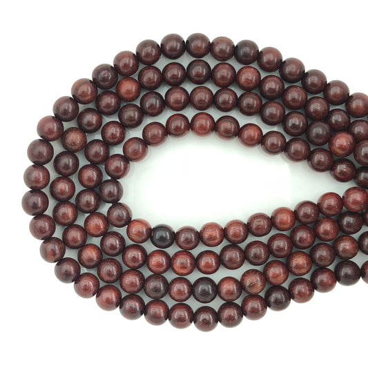 CarpenterC 500pcs 8mm Gorgeous Natural Round Polished Rosewood Loose Beads for Jewelry Making DIY Handmade Crafts