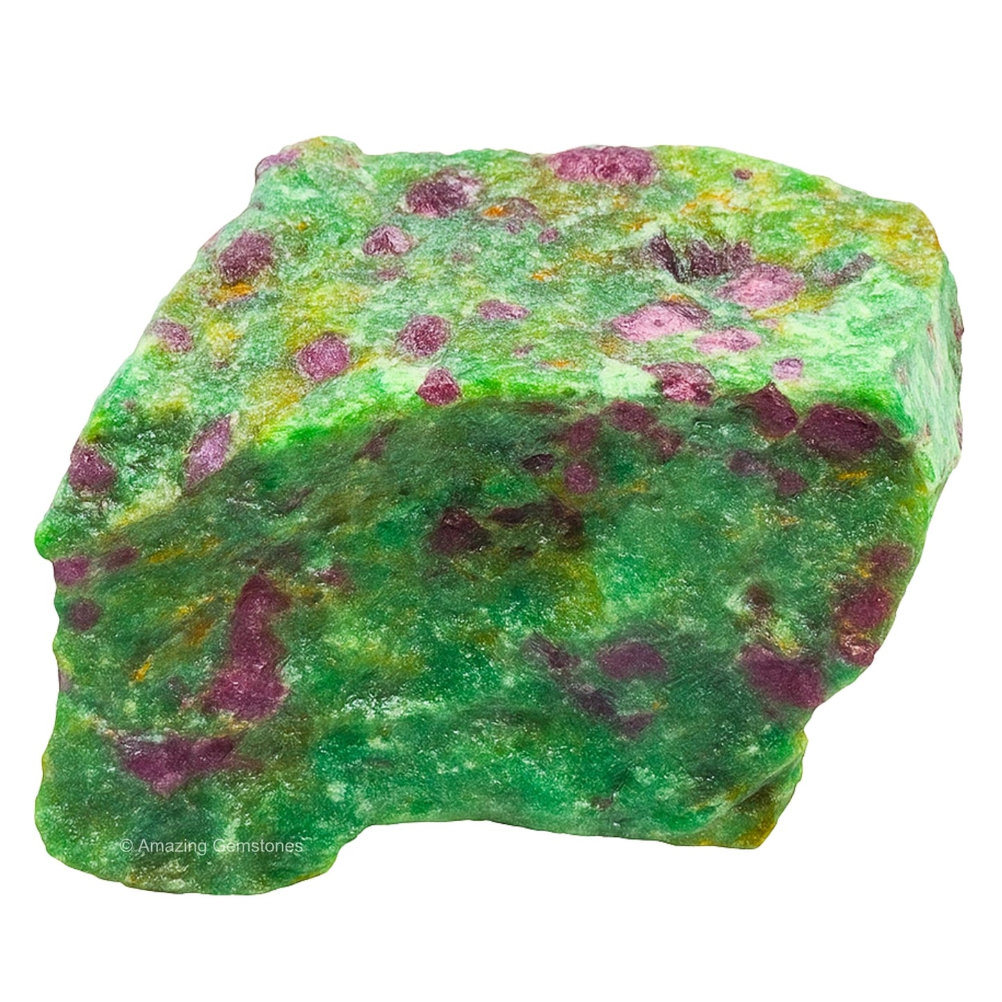 Amazing Gemstone 2 Pieces Ruby Fuchsite Raw Crystals and Healing Stones, Natural Rocks for Tumbling and DIY Raw Stones and Crystals